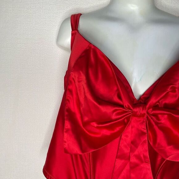 Adore Me Arianna Contour red low bustier corset Bra‎ 40G - Picture 6 of 9